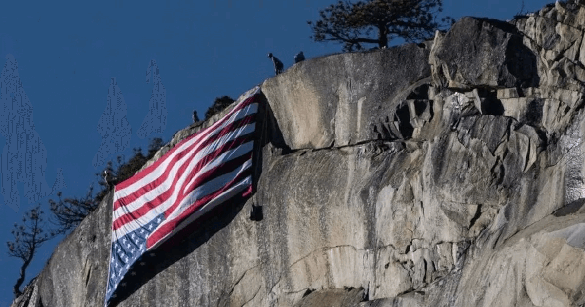 Upside-Down American Flag Displayed at Yosemite National Park in Protest