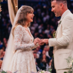 Taylor Swift and Travis Kelce amid growing speculation surrounding reports of their alleged wedding ceremony