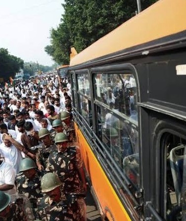 Delhi protest election chief